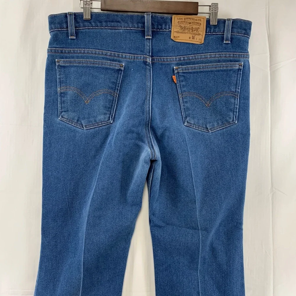 Levi's 517 Bootcut Jeans Mens 40x30 (37x29) Blue Vintage Orange Tab USA Made‎